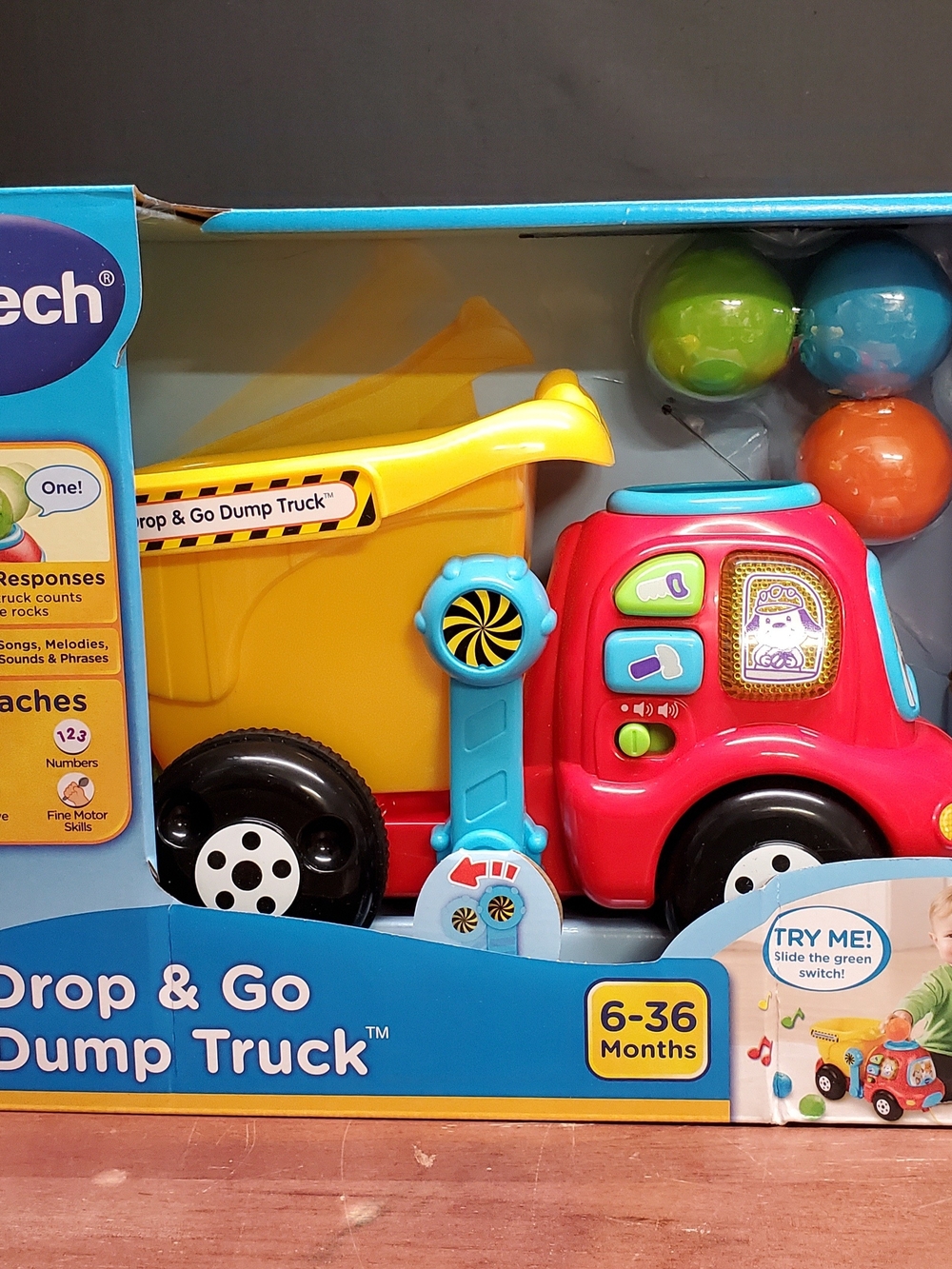 Vtech Drop & Go Dump Truck - Red and Yellow Interactive Toy